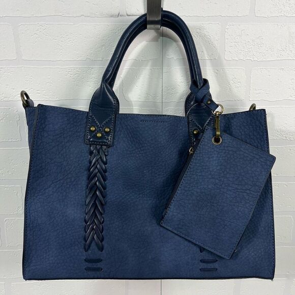 Blue Rivet Womens Handbag 13x10x5 inches Blue - Picture 1 of 14
